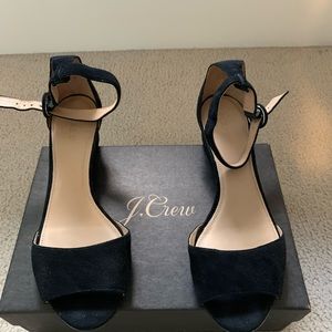 J Crew Suede Ankle Strap Sandal